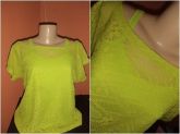 Blusa Renda c/Regata Malha Neon
