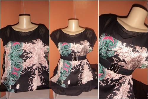 Blusa Seda e Chifom /3 peças