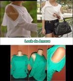Blusa C/Aplicação em Perola - Look Amora